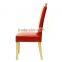 Sale promotion antique wood high chair restaurant red leather chair