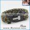 Whistle Colorful Wholesale Paracord Survival Bracelet with Compass and Flint