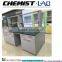 Modern Design All Steel Cental Dental Lab Wall Work Bench With Double Glass Door Overhead Cabinet