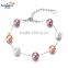 7-8mm round mixed colour jewel freshwater women pearl bracelets