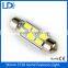 Hot selling 12v 36mm 6smd 5630 5730 auto led festoon Canbus dome light car Led Roof Lights