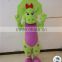 Instock barney baby bop costume/ dinosaur mascot costume for adult
