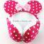 Girls Dots Plush Bowknot Soft Earmuffs