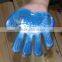 Five Fingers Dog Puppy Pet Plastic Bath Glove Brush Comb Massage Palm Hand Blue