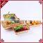 Cheap custom rectangular shape fruit vegetable display basket hand woven baskets
