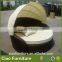 Outdoor sunbed for adults rattan patio furniture round bed