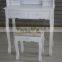 French Style Dressing Table with Mirror and stool