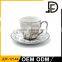 Silver Rim Cylindrical Espresso Cups Custom / Fine Porcelain Italy Coffee Cup Sets