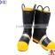 Cheap rubber boots fireman long rubber anti-fire boots for sale