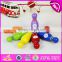 Wholesale mini wooden kids bowling playing set colorful children wooden bowling set toys W01A293