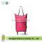 Promotional Grocery Rolling Folding Shopping Cart