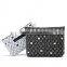 Fashion cotton women makeup pouch beauty zipper cosmetic purse toiletry zipper purse