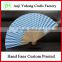 Wholesale custom bamboo nylon fold hand fan