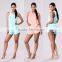 women fitness Suits French Terry Sleeveless Hoodie Top & Elastic Waist Drawstring Shorts blank sublimation Run Shorts