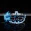 Amazing turquoise black mini mask with flower M5119