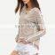 Customized Woman T-shirts Ladies Casual T Shirt Round Neck Long Sleeve Loose T-shirt