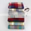 different colors fringed women tartan acrylic scarf