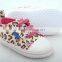 New famous brand first walkers baby shoes newborn leopard print canvas infant shoes