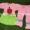 Wholesale Fashion Clothing Giggle Moon Spring Summer persnickety Cotton boutique remake ruffle owl printing Children Outfit sets
