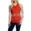 Double Layer Yoga Tank Top With A Loose And Breathable Mesh Overlay