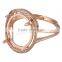 Wholesale real rose gold finger ring design without stones