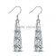 Eerring Women Cubic Zircon Brass Copper Bronze Earring Real Silver Plated Plating Stone Jewelry 1119893