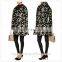 new arrival jacquard knitted elegant women's long coat low price