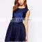  China new fashion women cocktail party dress 100% Polyester satin mesh short prom cocktail dresses