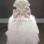 Cute Ball Gown Cap Sleeve Lace Beaded Tutu Heart Cutout Back Tulle Fower Girl Dresses Wedding