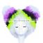 Wholesale factory direct sale party novelty rainbow football fans big afro wigs for adults MFJ-0044