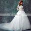 High-end Slim Wedding Dress Short Sleeve Applique Long Trail Bride Dress