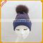 Best Choose Wool Hats F Fashion Lady Knit Winter Cap With Fur Pom Ball Bobble Women'S Knitted Hat