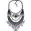 2017 New Design Style Long Summer Bohemian Alloy Necklace Crystal Pendant Necklaces Exaggerated Maxi Necklace