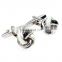zinc alloy black and white enamel knot cufflinks