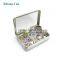 rectangular metal locket jewelry gift tin box with clear pvc window