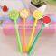 Cute Fruit plastic gel pen 0.5mm Refill gel pen Customized logo gel pen