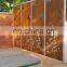 Decorative corten steel garden screen