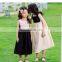 2020 Summer New Girls Dresses Bow Baby Princess Dress Two Colors Patchwork Sleeveless Kids Cotton Dresses for Children