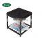 Reatai High Quality Black Ice Velvet Fabric Steel Frame Ottoman With Leg