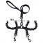 Double-headed luminous double big dog nylon leash for two dogs