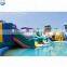 2018 pvc inflatable commercial water park on land prices with pool& slide/ inflatable bounce outdoor playground equipment