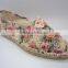 2016 china top quality made promotion lady canvas slip-on sole espadrilles