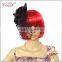 big decorative black chiffon hair flowers clip for adults