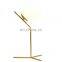 Classical European Hotel Bedside Table Lamp Round Golden Metal Base Table Lamp