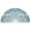 Non slip rounded cute printed microfiber bath mat water absorbent curved bath mat