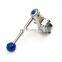Sanitary Stainless Steel Manual Butt-Weld  Butterfly Valve With Pull Handle