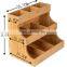 Nature Bamboo Friendly Environment Good Quality Tea Bags Storage Organizer Kitchen Storage Organizer