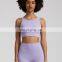 High Neck Hollow Out High Quality Breathable Yoga Tops Gym Backless Crop Sports Bras Nylon Spandex