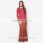 2016 fashion design baju kurung with lace indonesia BJ043