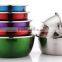 High quality Stainless Steel Mixing Bowl Salad Bowl Color bow with Paint